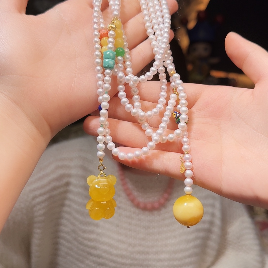 18K金镶嵌淡水珍珠手串