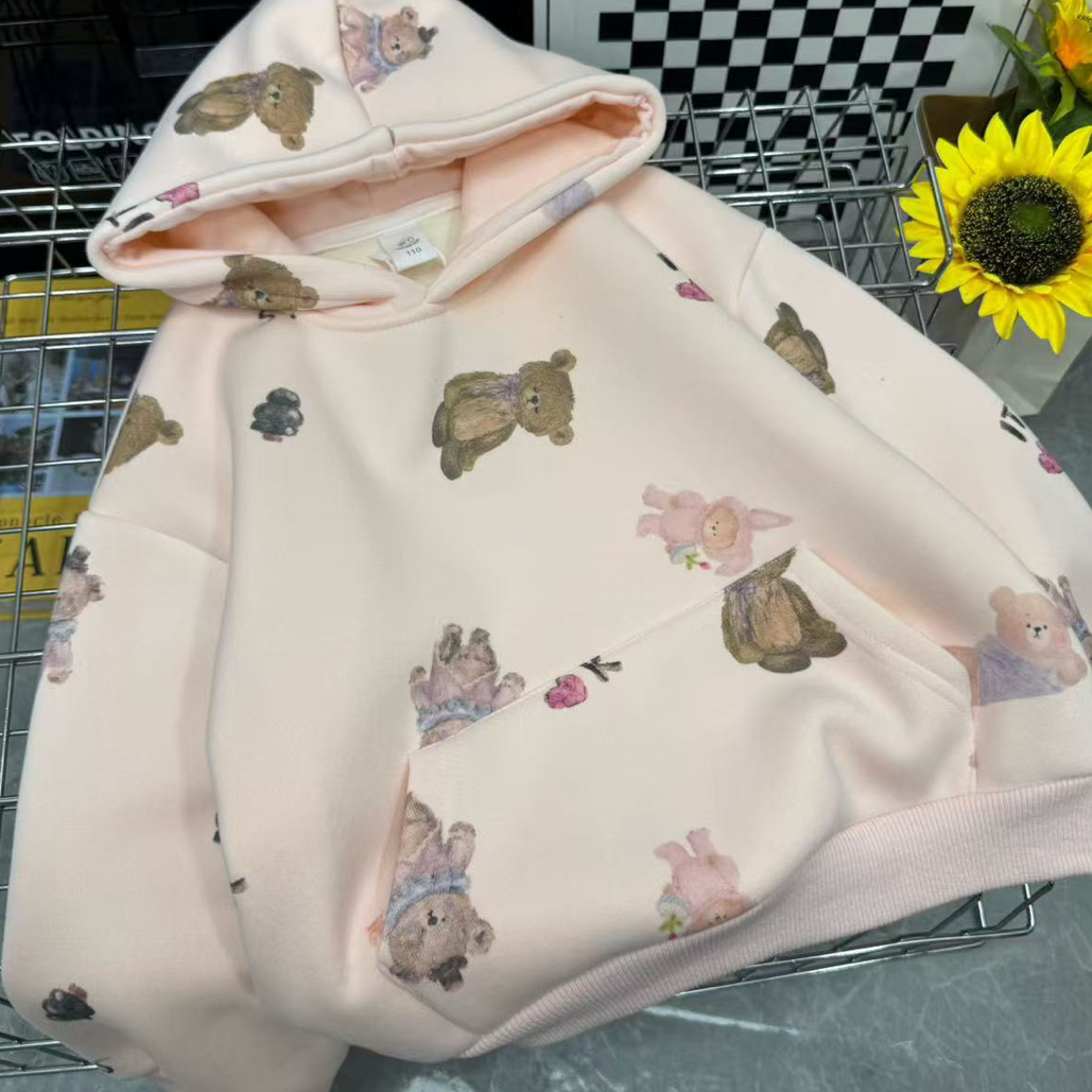 66638秋冬新款女童加绒卫衣