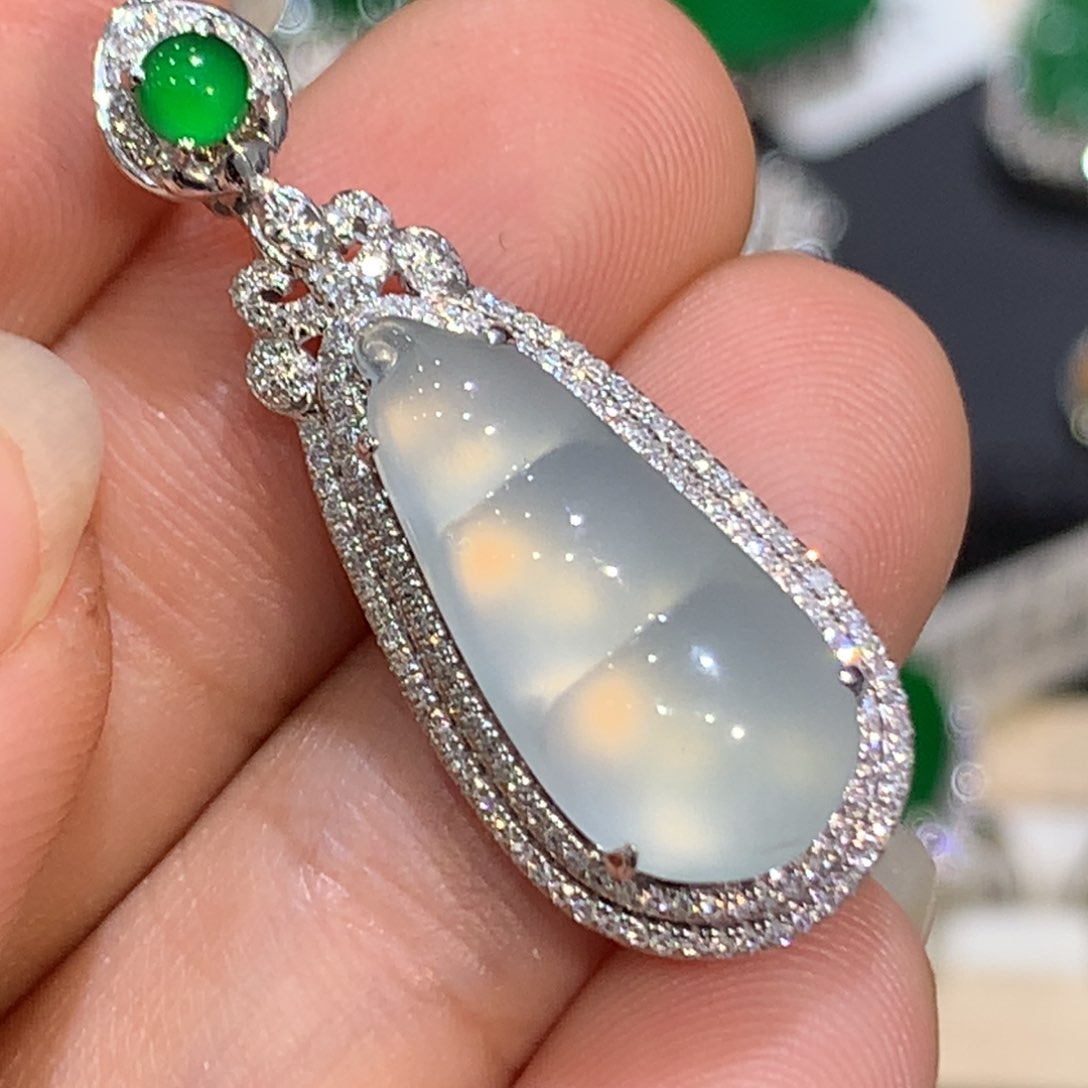 翡翠颈饰18K金镶嵌8、