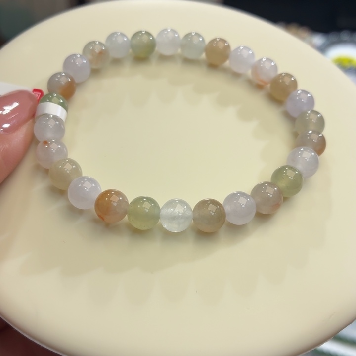 翡翠未镶嵌手链冰胶春夏秋冬卡7.1