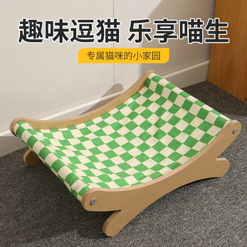 夏季猫咪摇摇床宠物木质吊床猫猫摇椅吊床直销猫窝