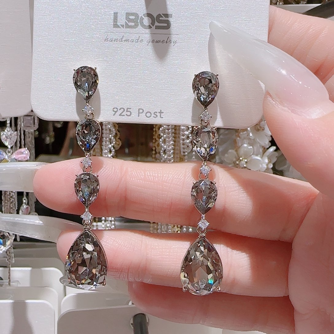 锆石铜合金925银耳环