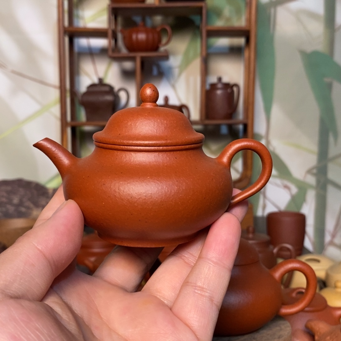 茶壶紫砂黄龙山本山朱泥秋水