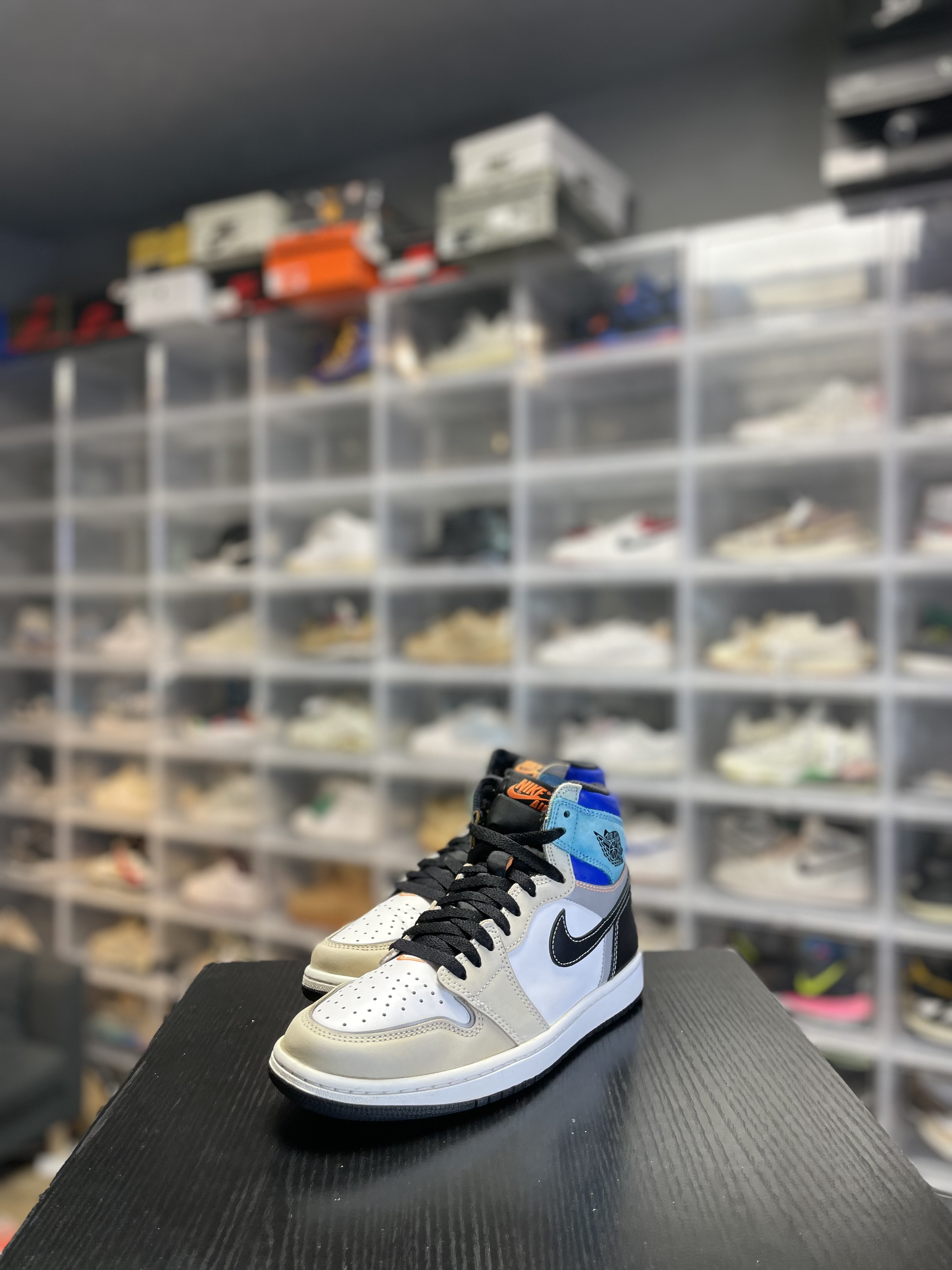 95新 MM6 aj1黄蓝休闲鞋/42/已精洗/