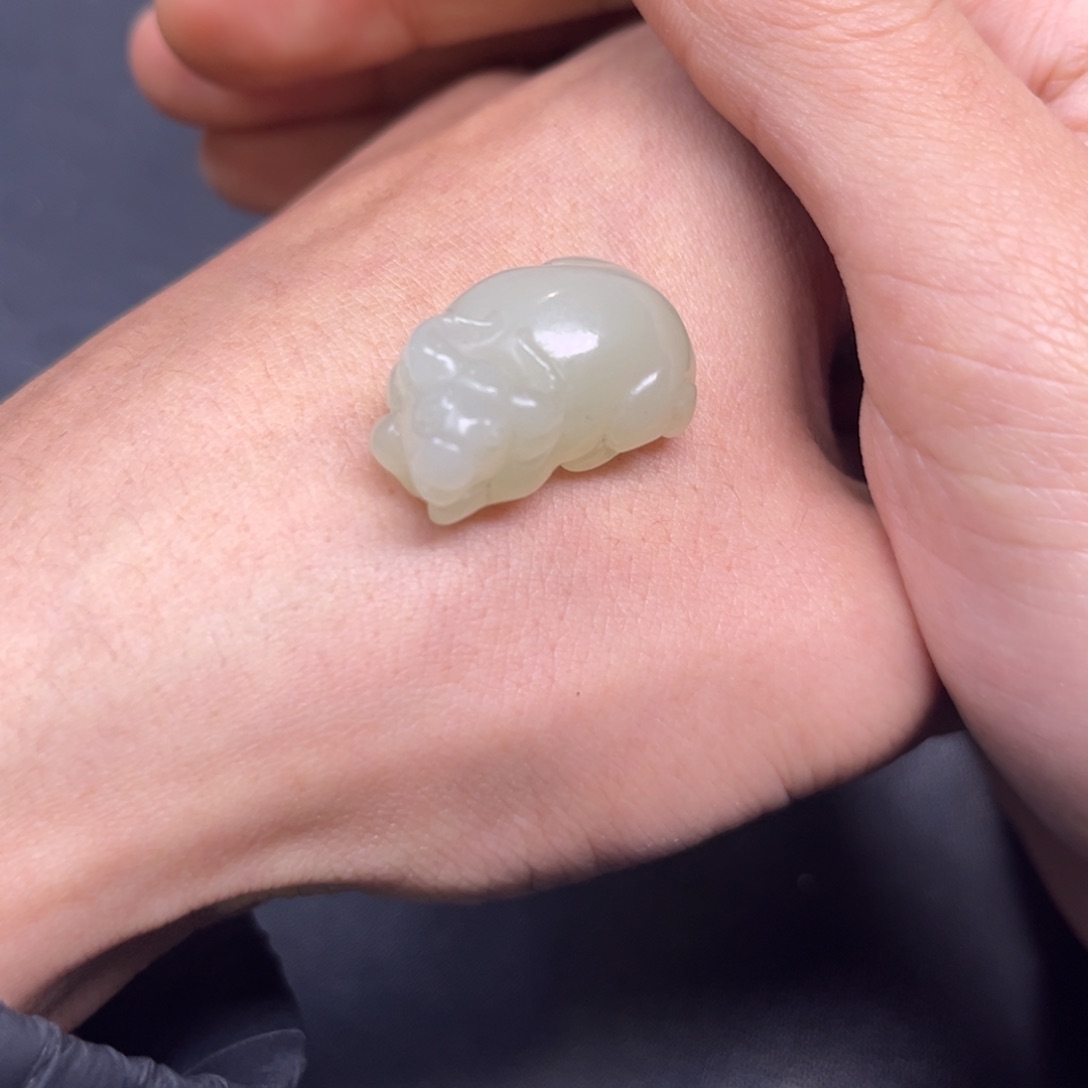 和田玉颈饰未镶嵌多样性手工钢板料牛