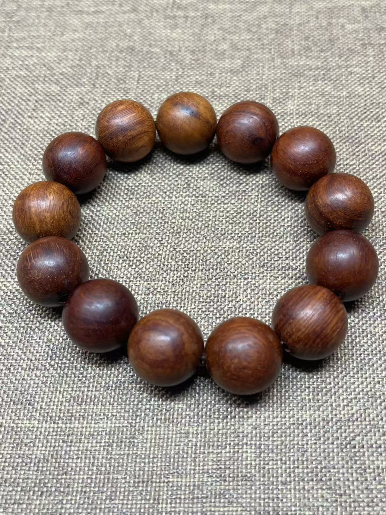 缅甸花梨木手串18MM大尺寸霸气男士大佛珠车档位木质盘玩饰品念珠