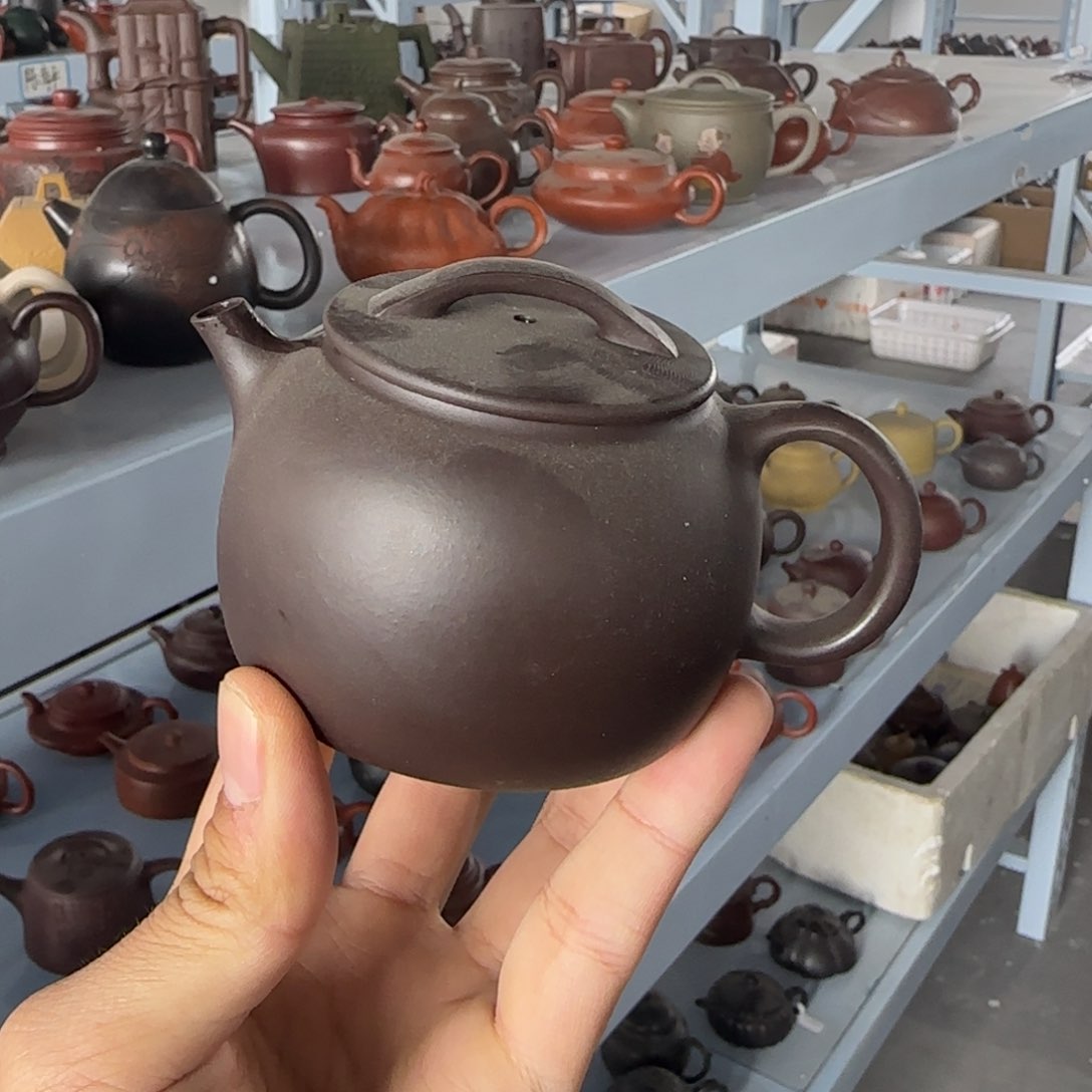 紫砂茶壶紫泥汉瓦200c
