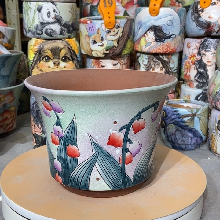 红陶景德镇艺术手绘作品