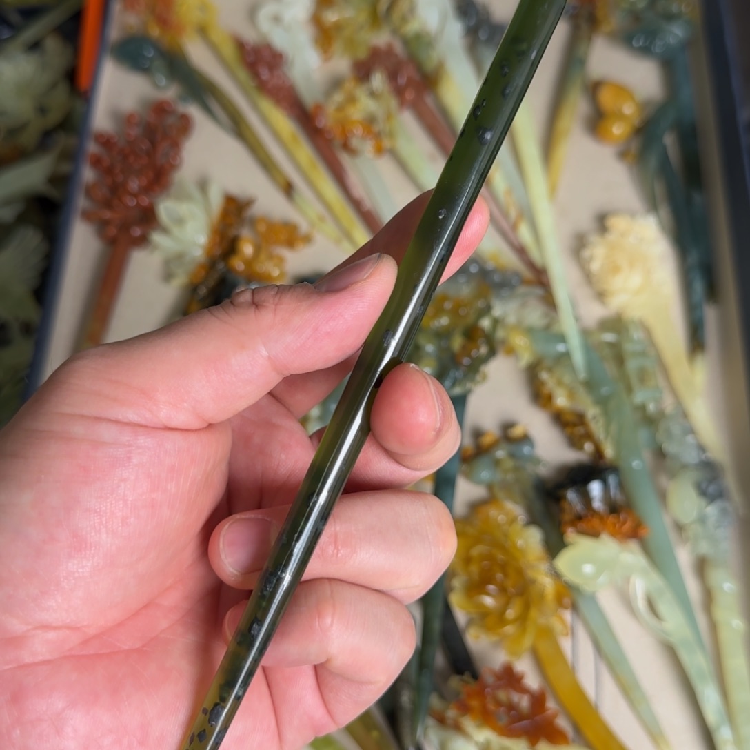 岫玉发饰未镶嵌明君玉簪贼拉好看