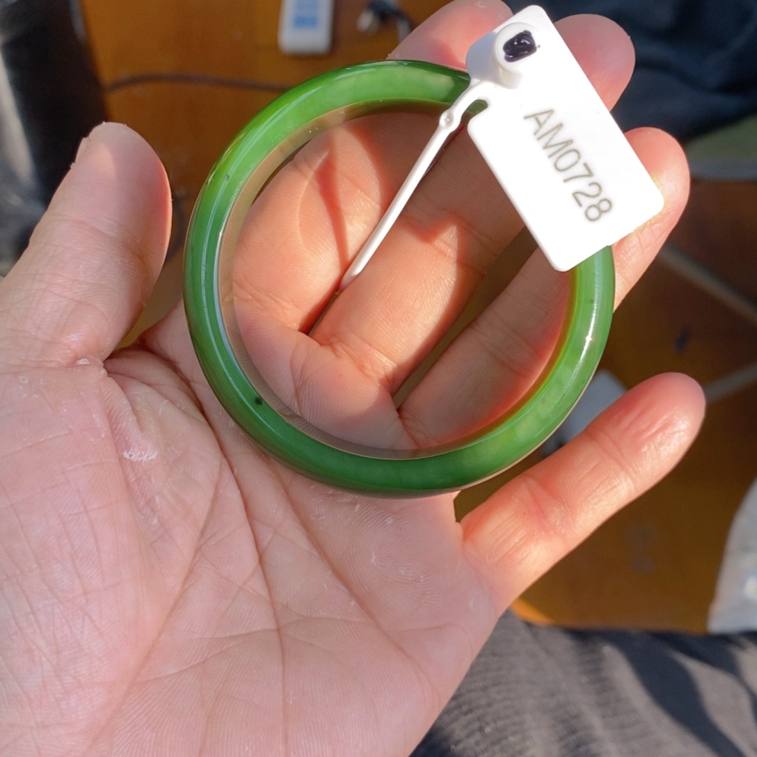 和田玉（碧玉）手镯未镶嵌追***～