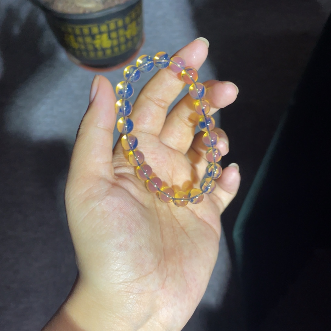 琥珀未镶嵌裸石8加蓝珀手串