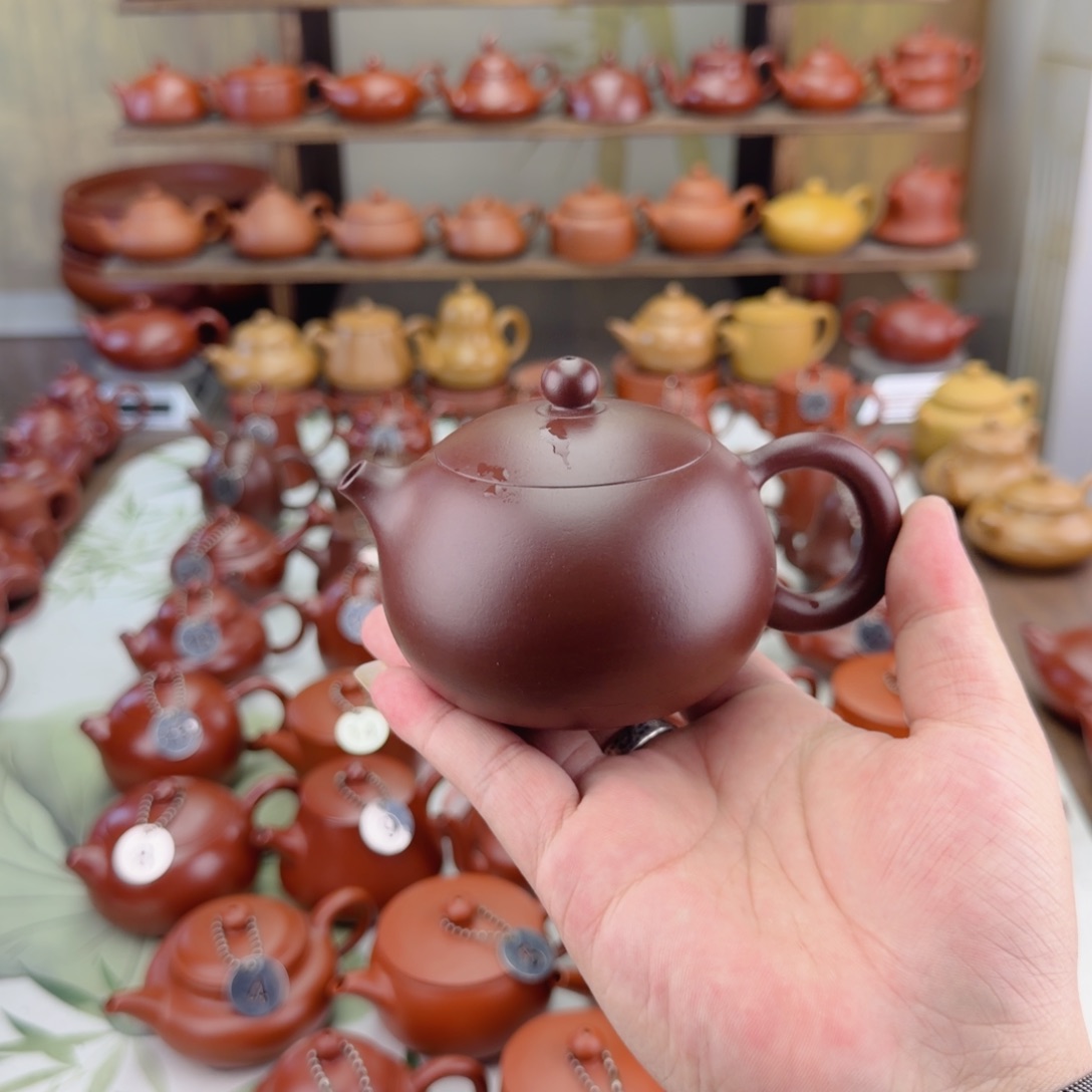 O***T紫砂茶壶紫泥内嵌西施壶球孔