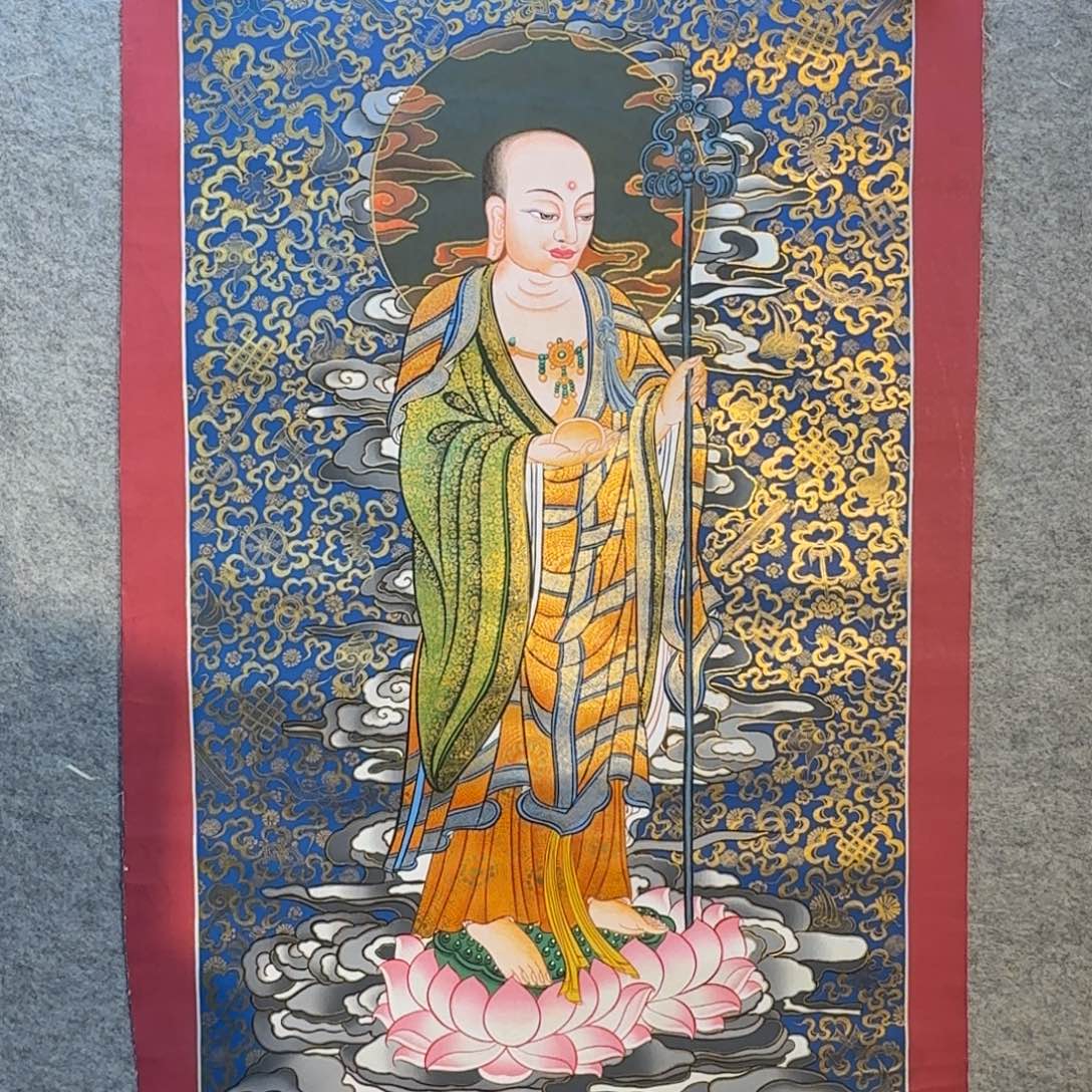 装裱画大愿地藏王菩萨手绘假一罚十