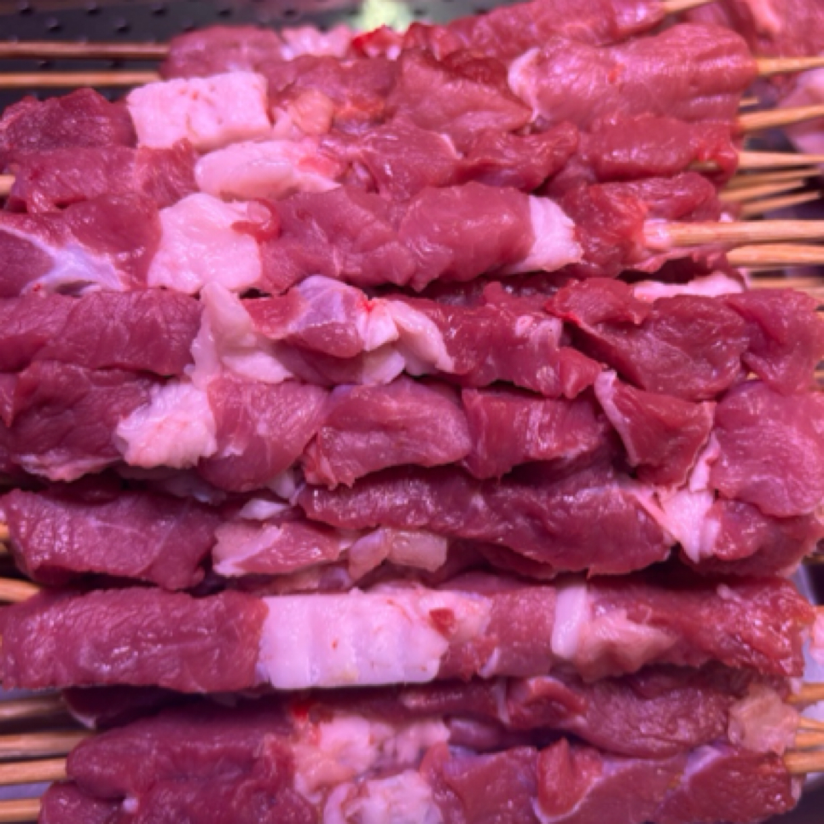 内蒙羔羊后腿肉串一份15串左右 500克  