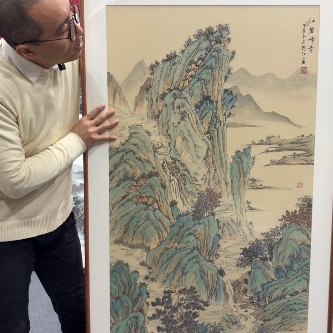 国画带框绘画160/80尺寸