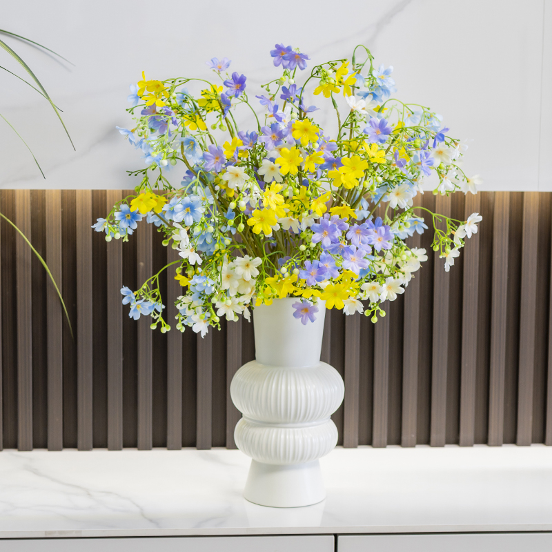 【送花瓶】报春花仿真花ins清新家居花束插花装饰假花小花朵摆件花