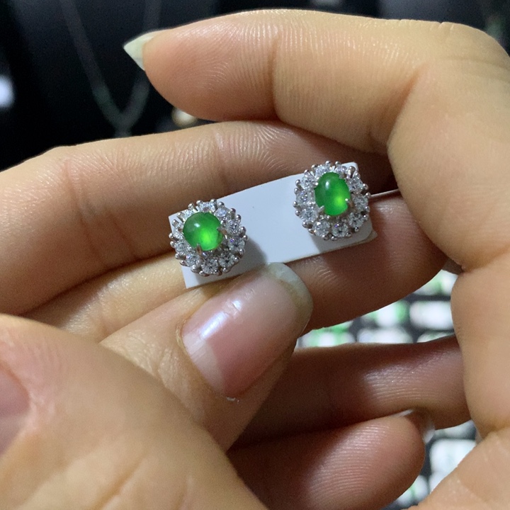 翡翠银S925镶嵌戒指