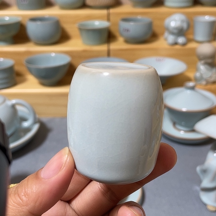 杯子陶瓷微瑕汝瓷盖置