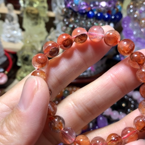 水晶手串未镶嵌9mm锦鲤浇花手串