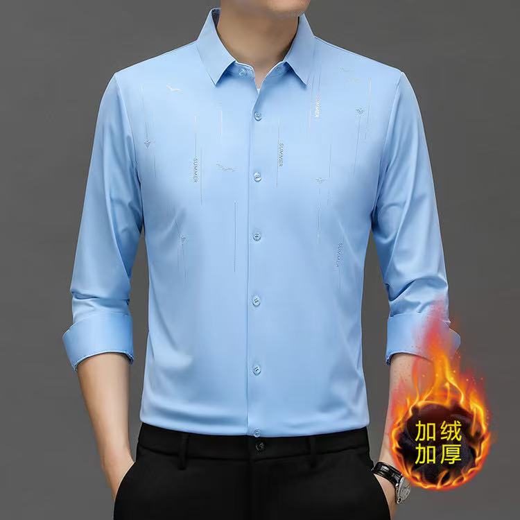 舒适弹力无痕衬衫长袖