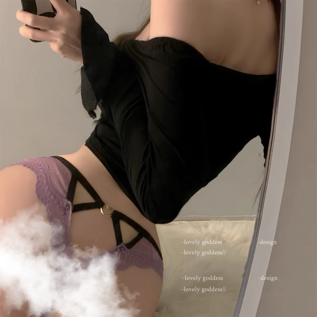 sexy！蜜桃～欧美性感蕾丝波点三角内裤女低腰交叉爱心透气纯欲内裤