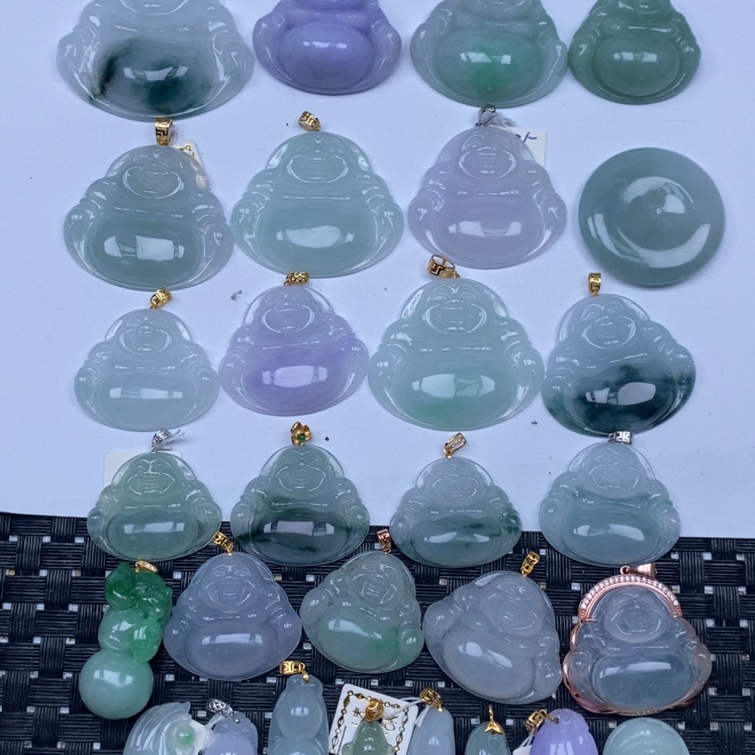 颈饰未镶嵌翡翠天然翡翠