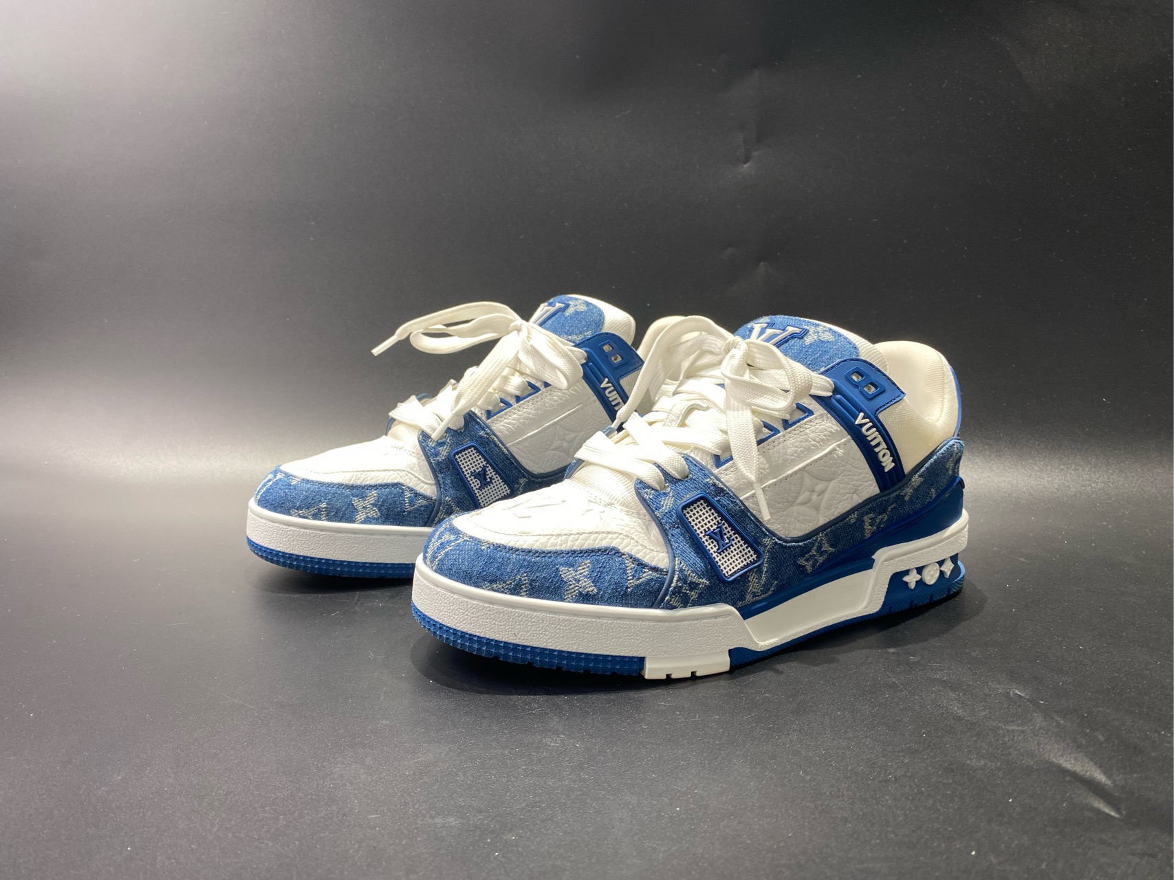 99新 LouisVuitton/路易威登 白蓝牛仔 trainer/40码/5074