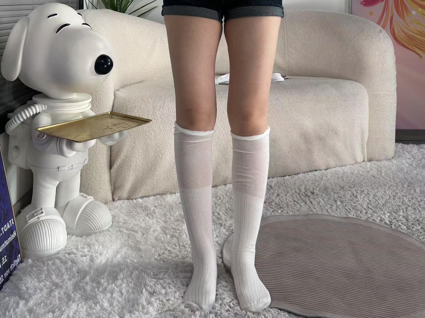 2025老款旧款（闲清雅滞）闲！夏季堆堆袜纯色袜一次性袜子中长款袜