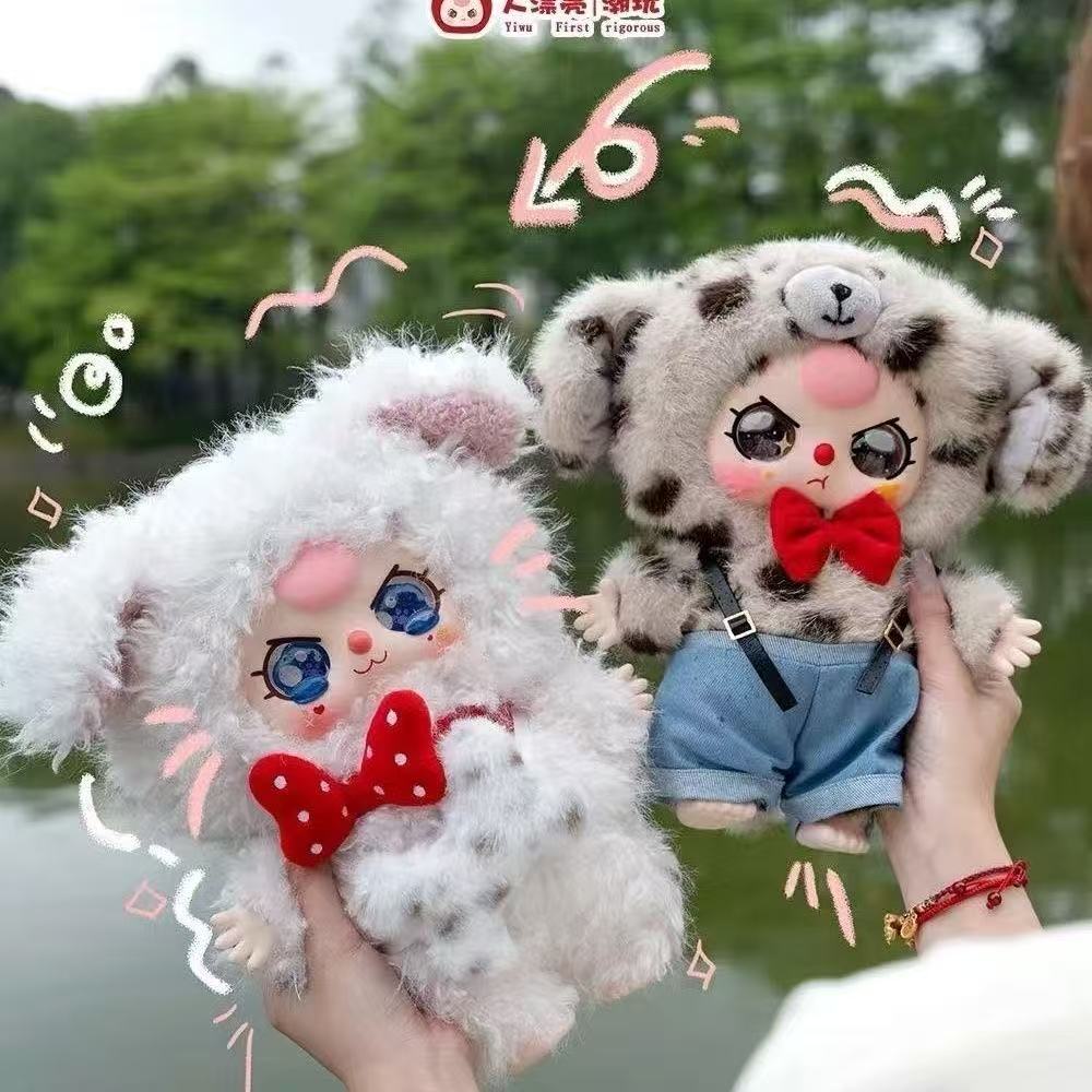 娃三岁三代400%大体毛绒潮玩搪胶玩偶可爱公仔直播间代拆不退不换