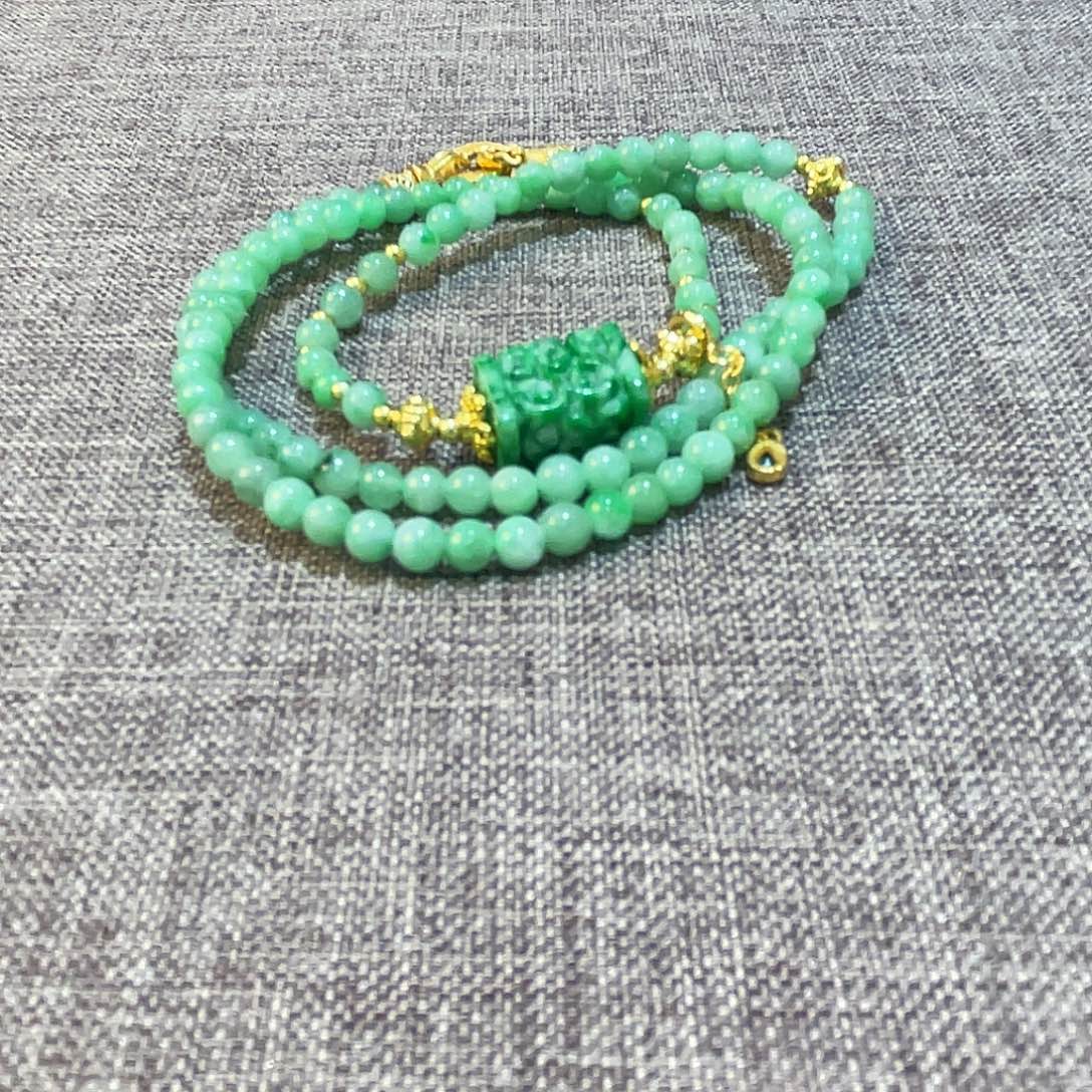 翡翠未镶嵌项链项链