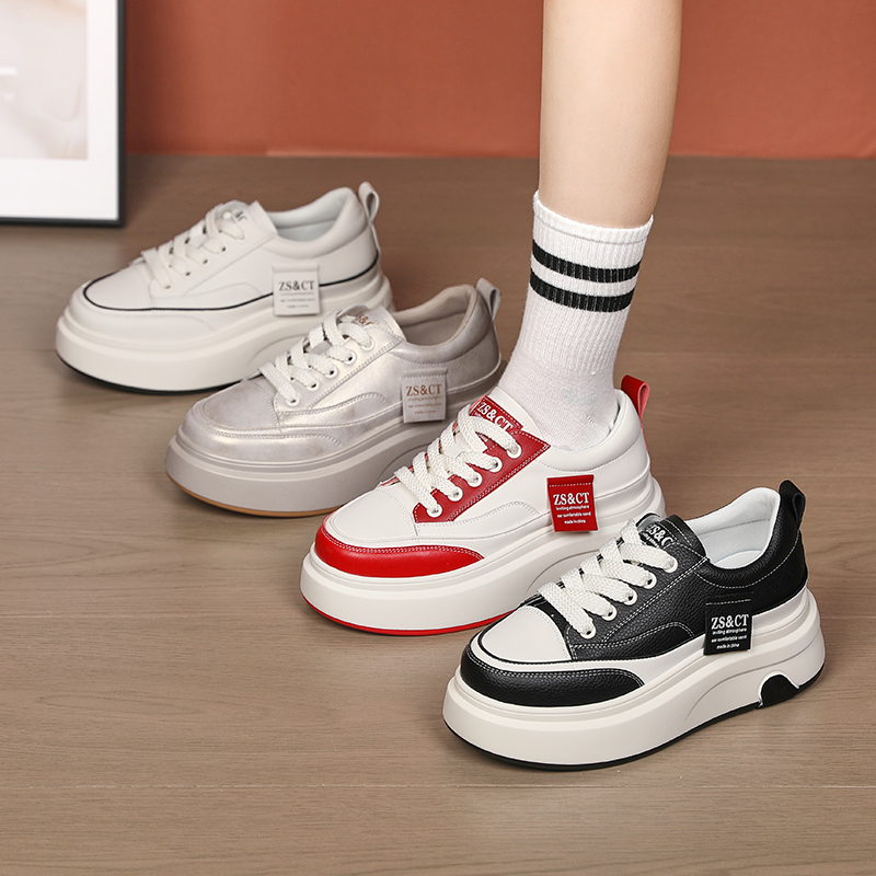 【翔子女鞋】春季新款复古休闲板鞋百搭厚底时尚运动鞋子女