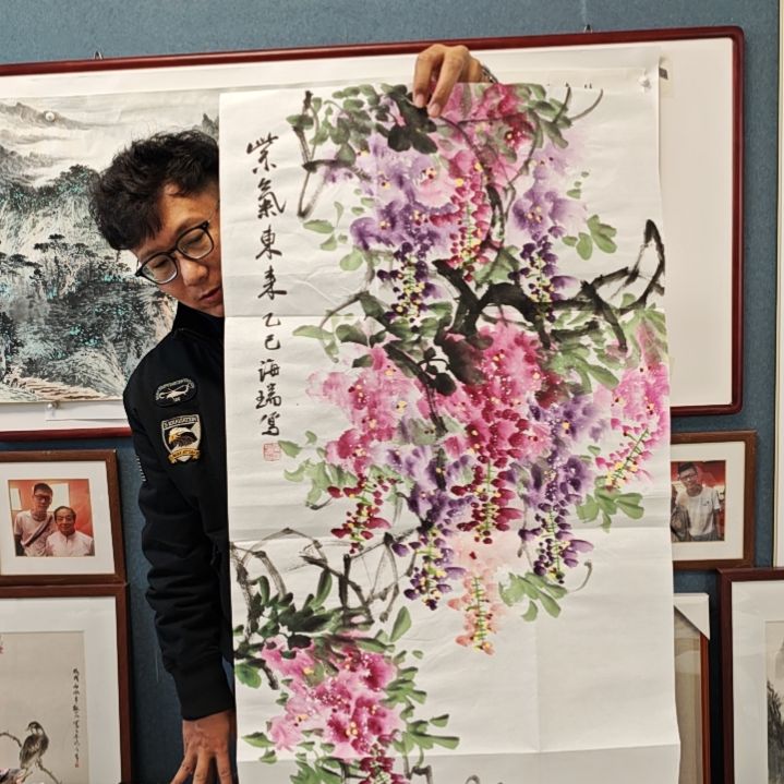 国画贾海瑞老师现场定制