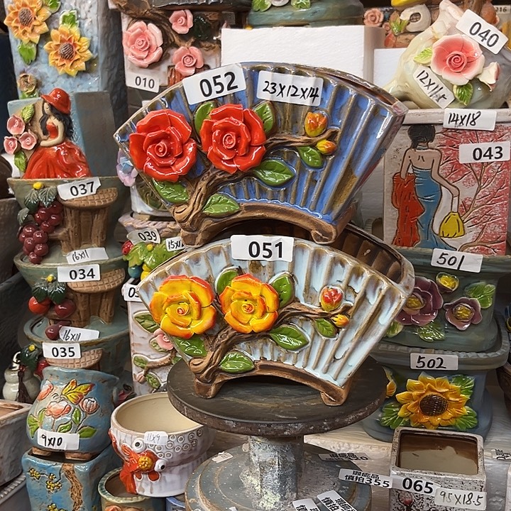 粗陶材质多肉花盆