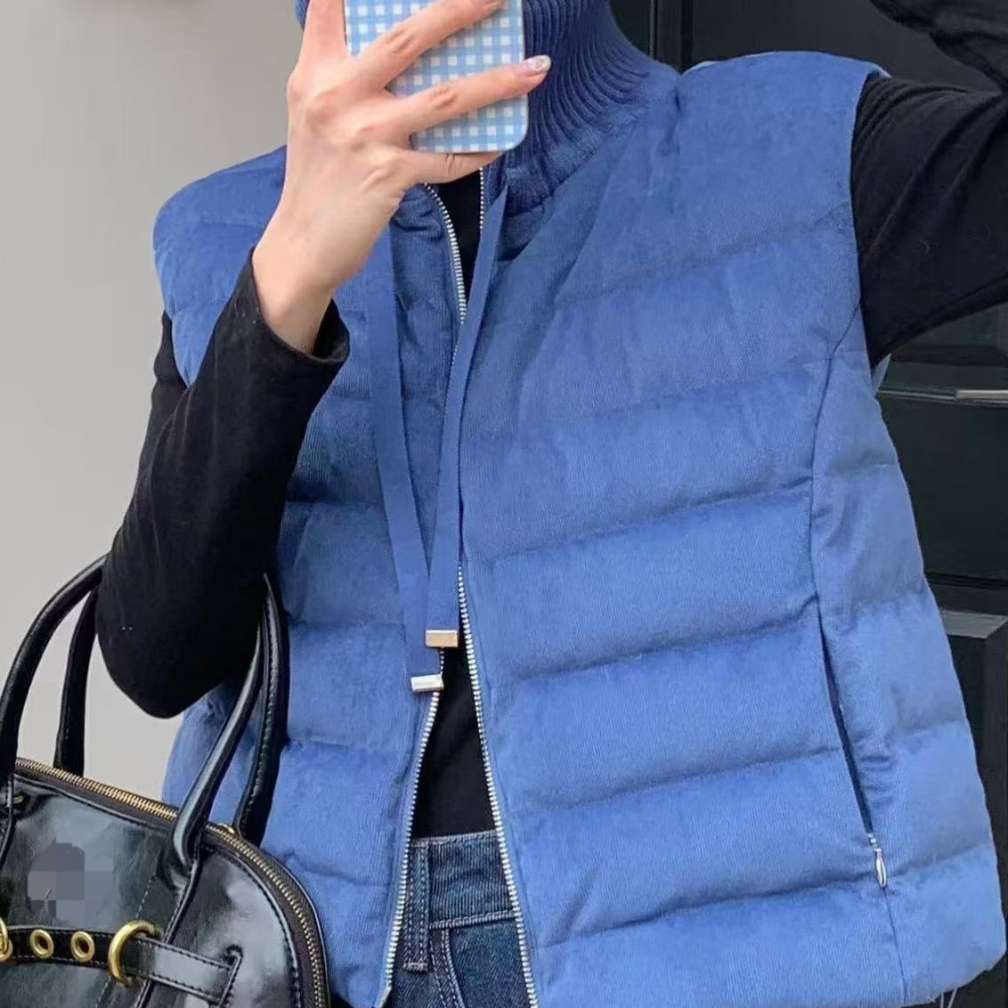 冬季短款宽松型无袖时尚马夹-果梓436