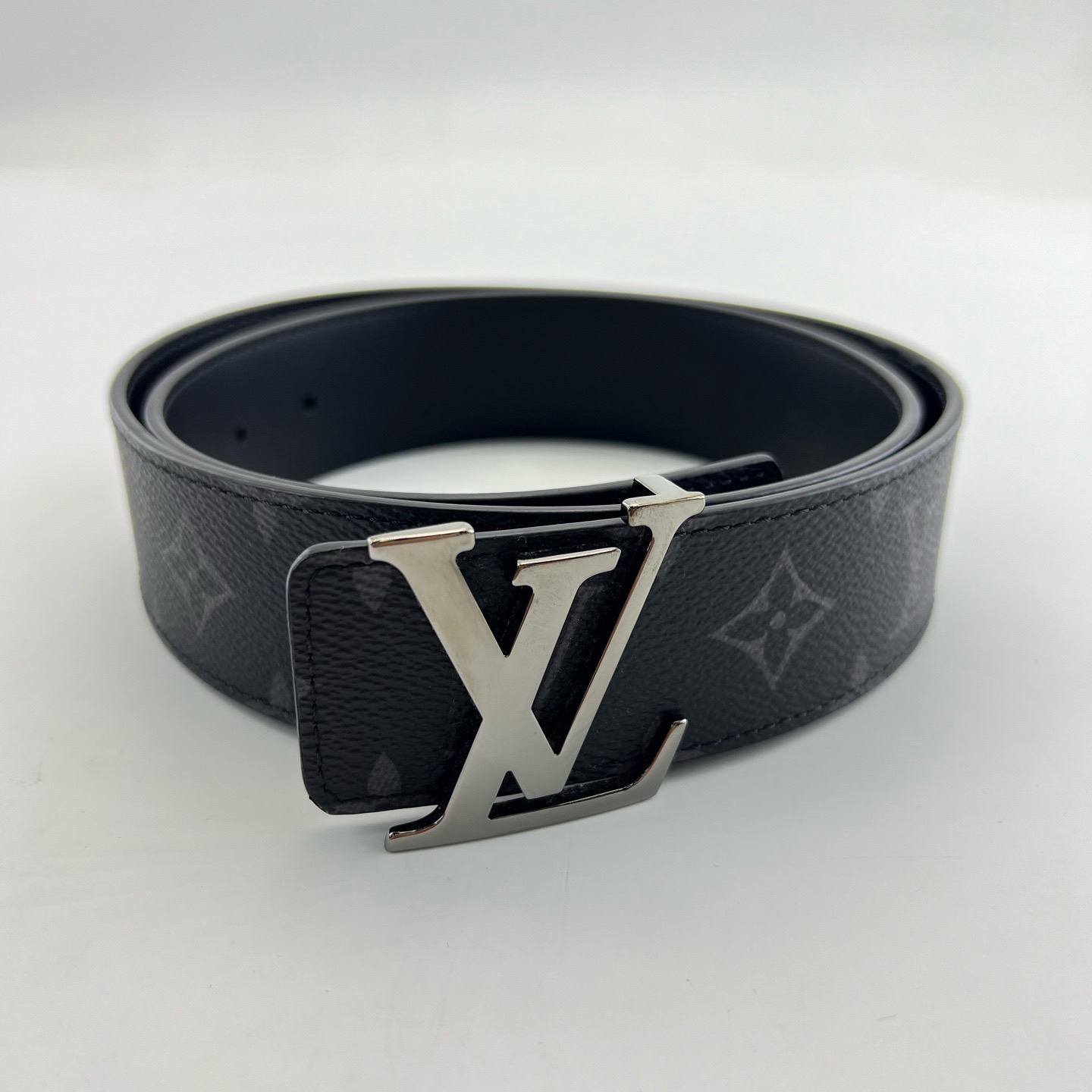 99新 LouisVuitton/路易威登 85cm×4cm/黑色老花腰带/15057080