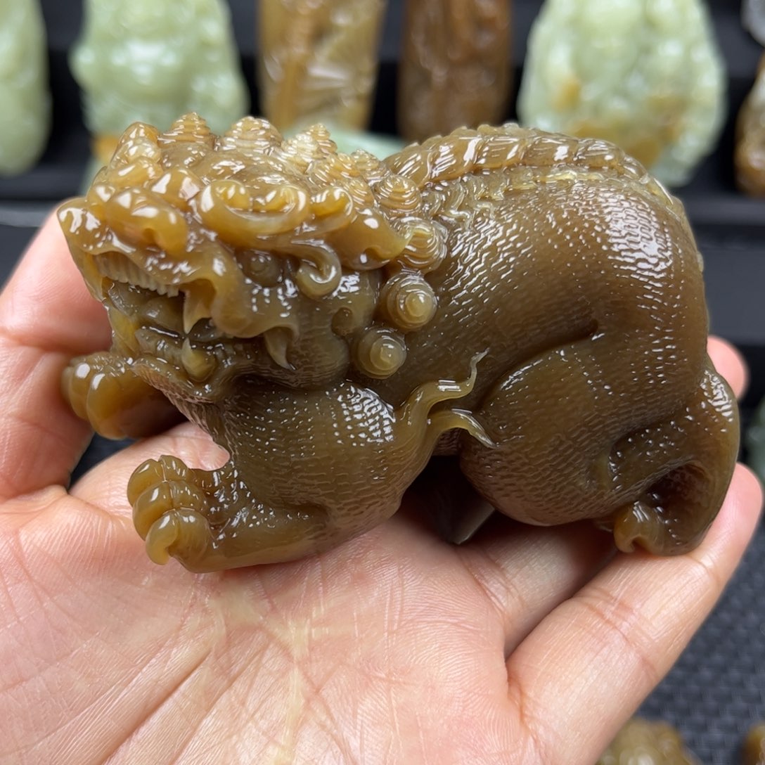 哥***哥和田玉未镶嵌把件