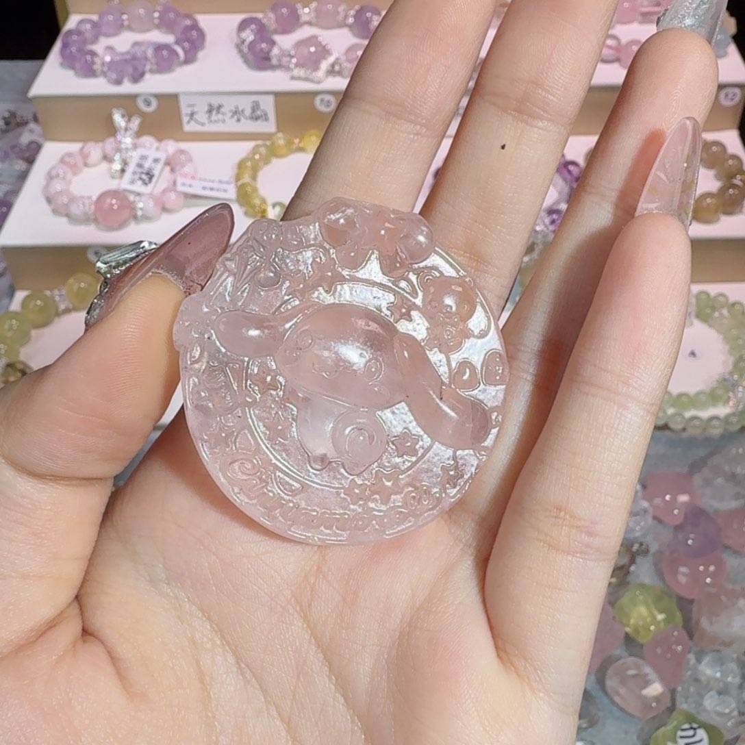 水晶手串未镶嵌粉水晶