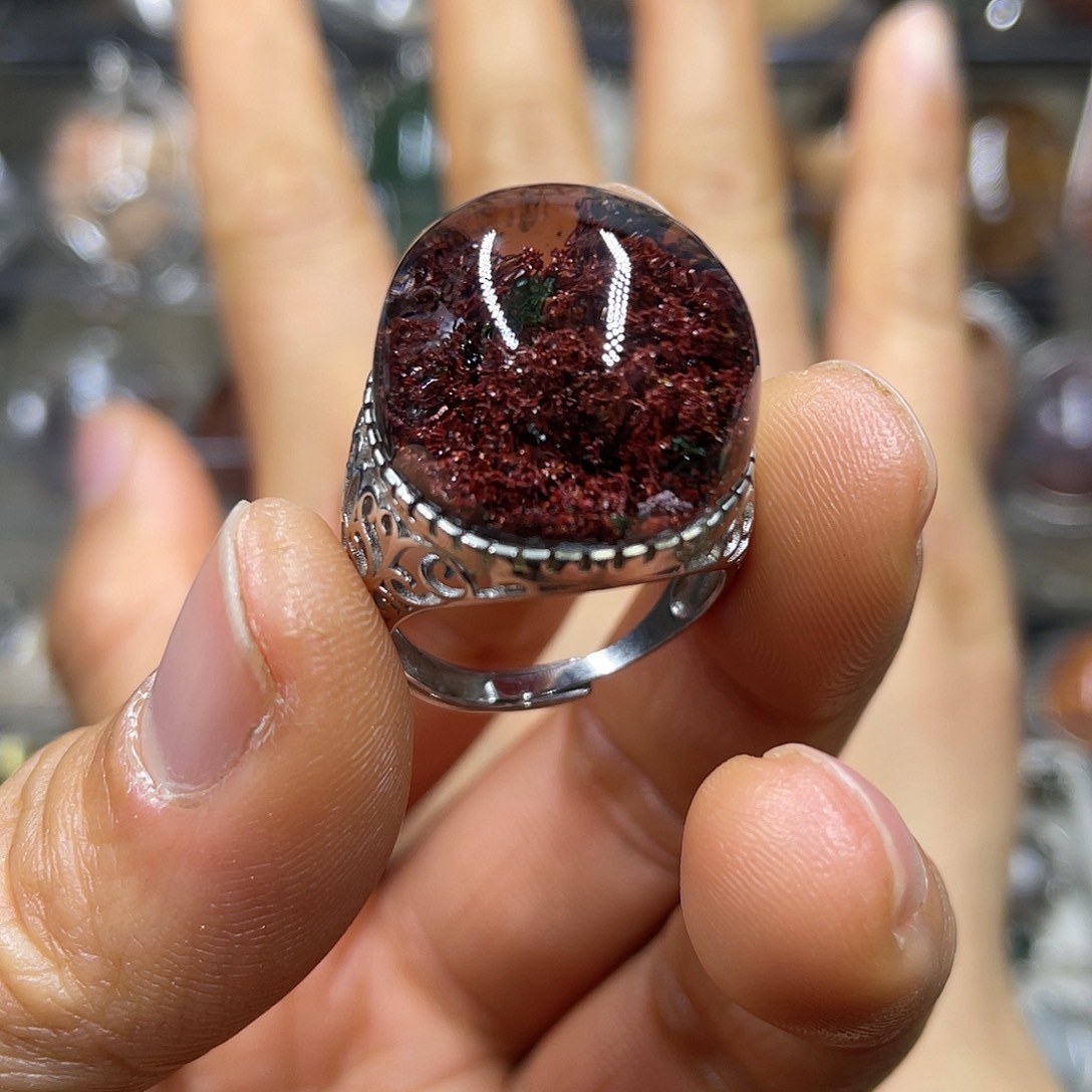 【闪购商品】水晶珠宝半成品银S925镶嵌戒指