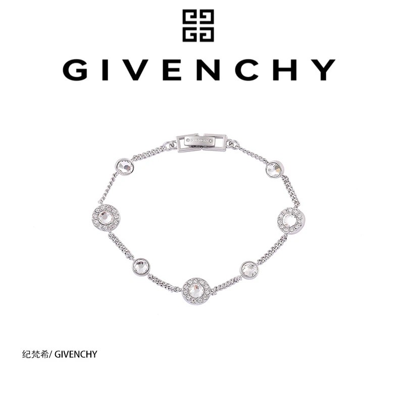 Givenchy/纪梵希纪梵希双面钻【兰布拉夜色Night〗时尚百搭银色手链