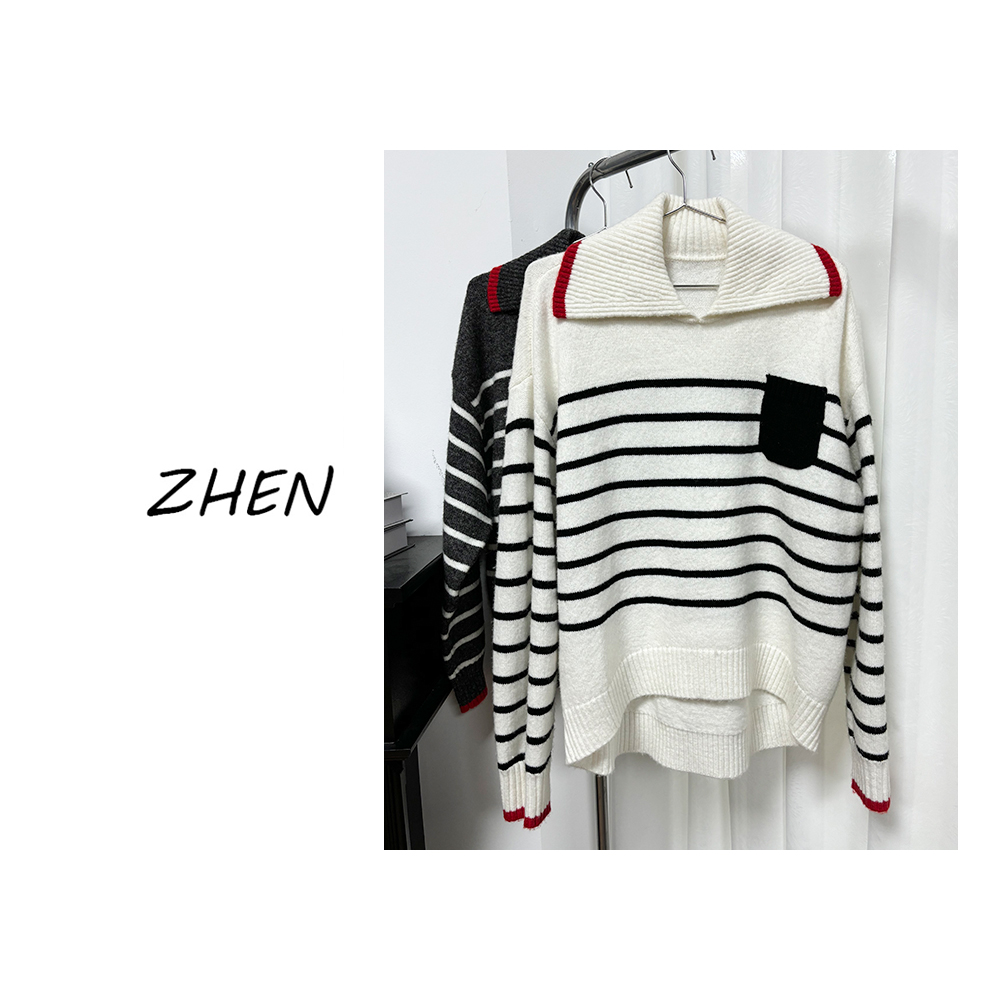 【ZHEN】K1145 2025新款时尚气质休闲百搭毛衣上衣女