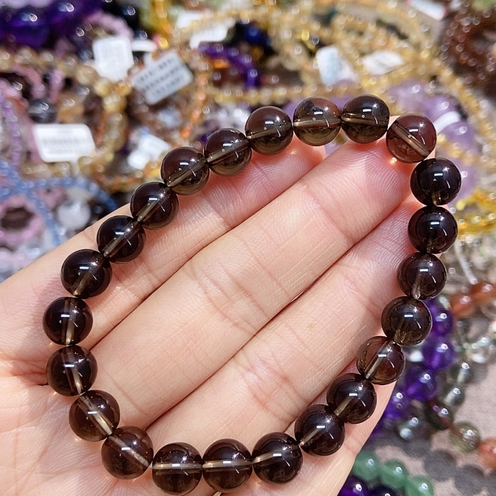 水晶手链未镶嵌茶晶8