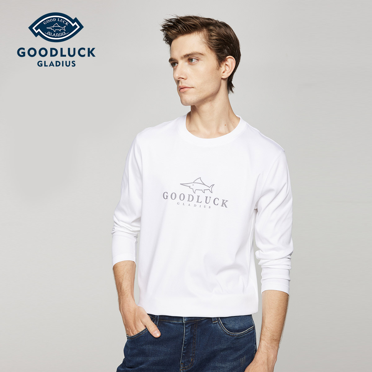 【液氨水柔棉】德鲨秋冬打底衫新款长袖T恤柔软亲肤内搭-L2T52105