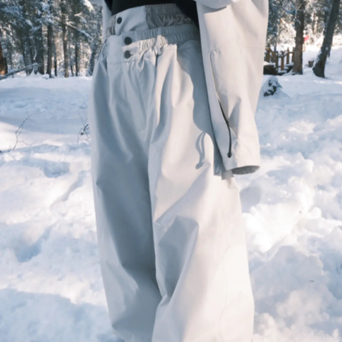 PPMD【专业雪裤】带雪群透气拉链夹层P棉保暖防水冬季户外男女同款