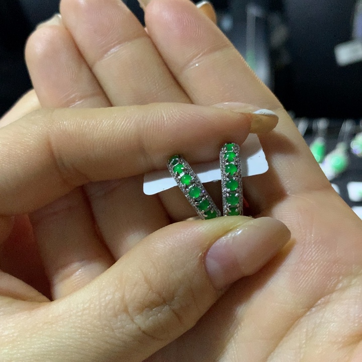 翡翠银S925镶嵌戒指