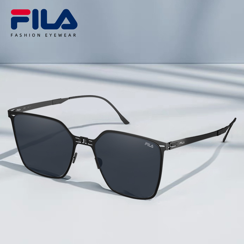 FILA斐乐大方框偏光折叠墨镜女款时尚防紫外线开车防晒太阳眼镜