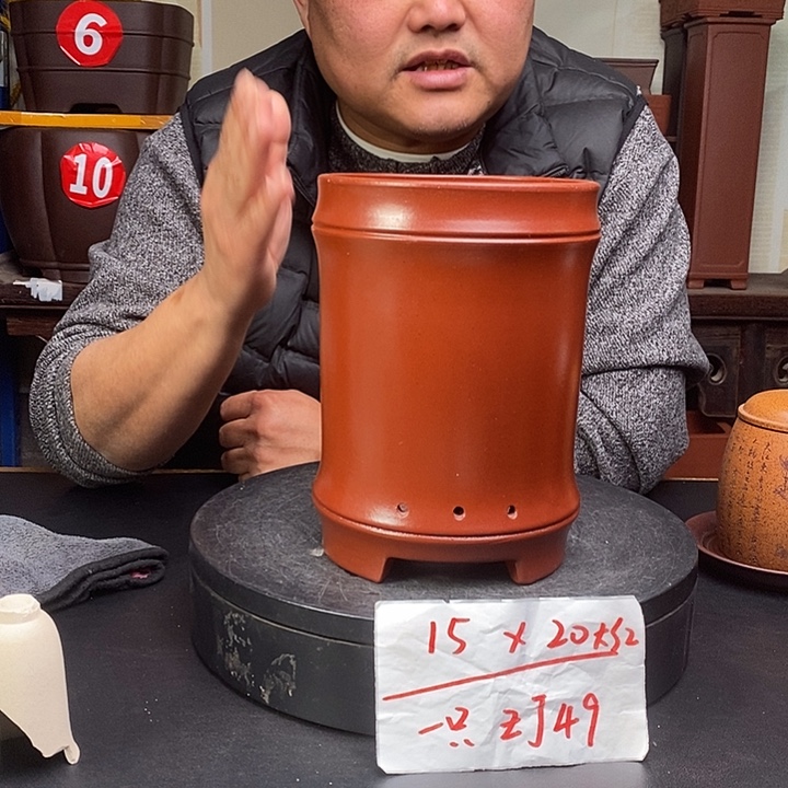 紫砂花盆货号一只ZJ49