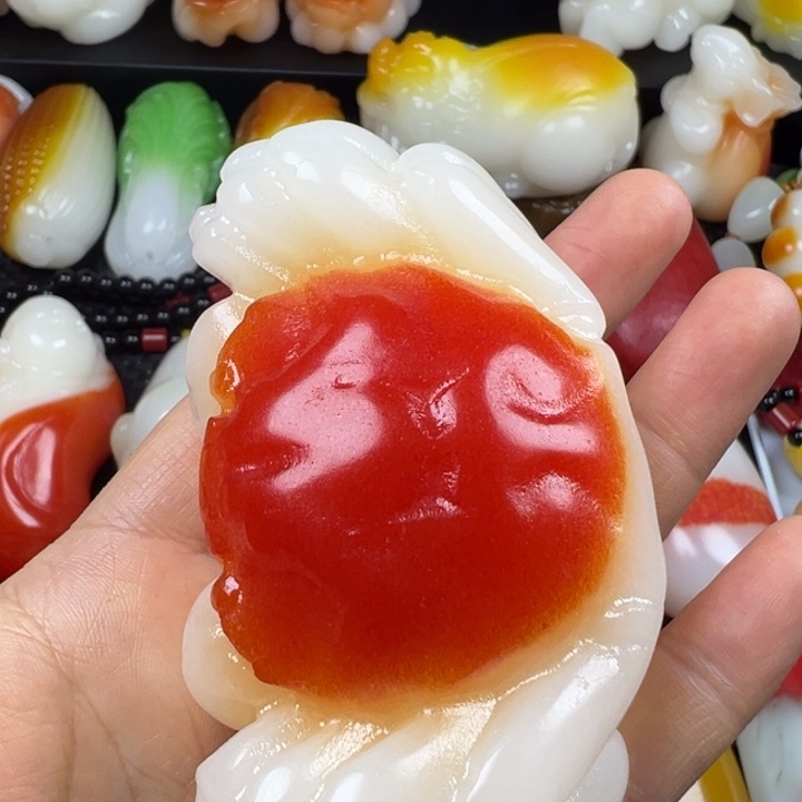 新疆戈壁五彩石金丝