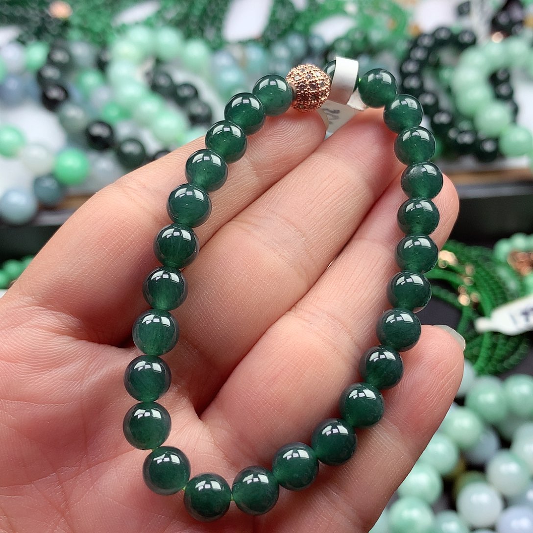 翡翠手链未镶嵌手串