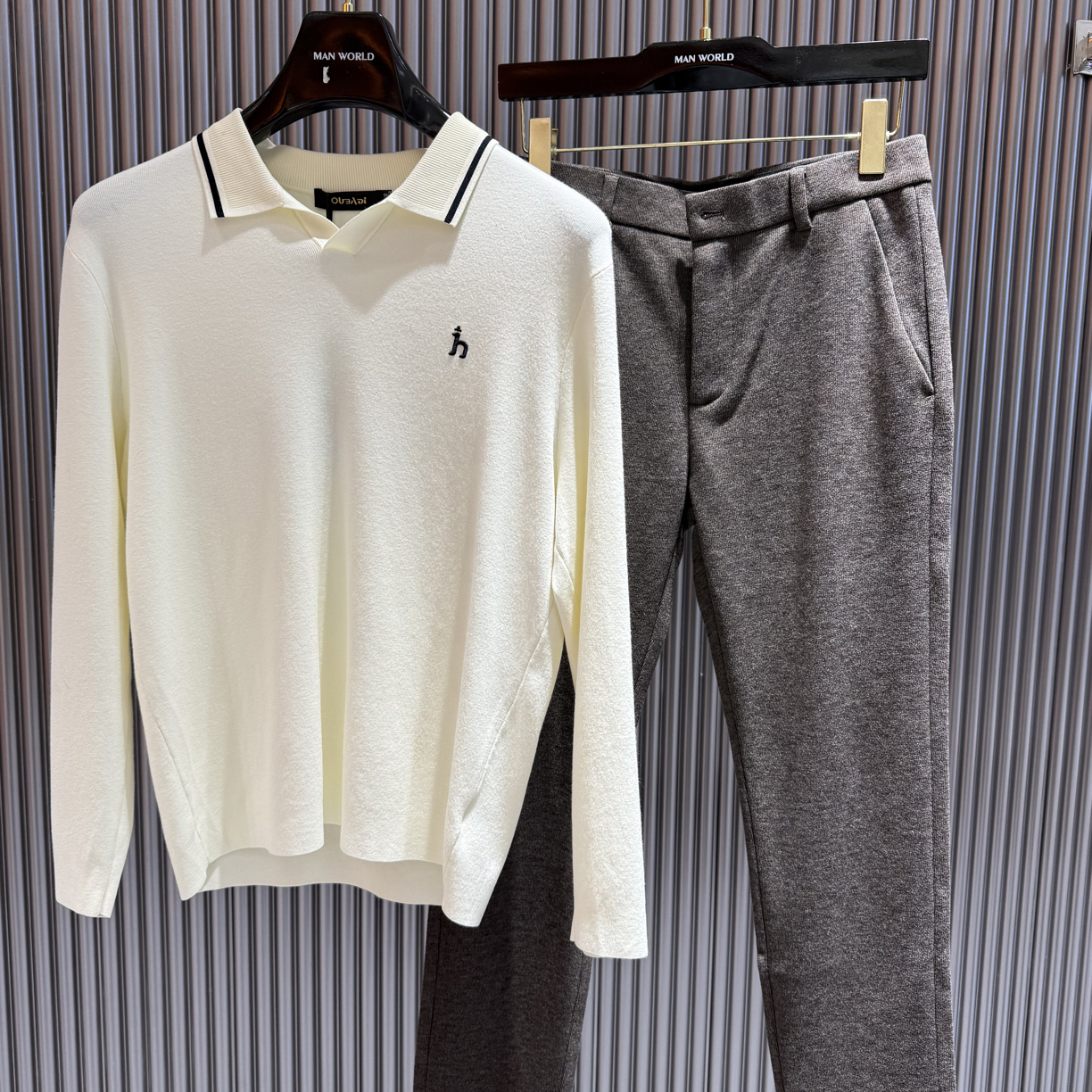 秋冬老钱风男士商务休闲长裤