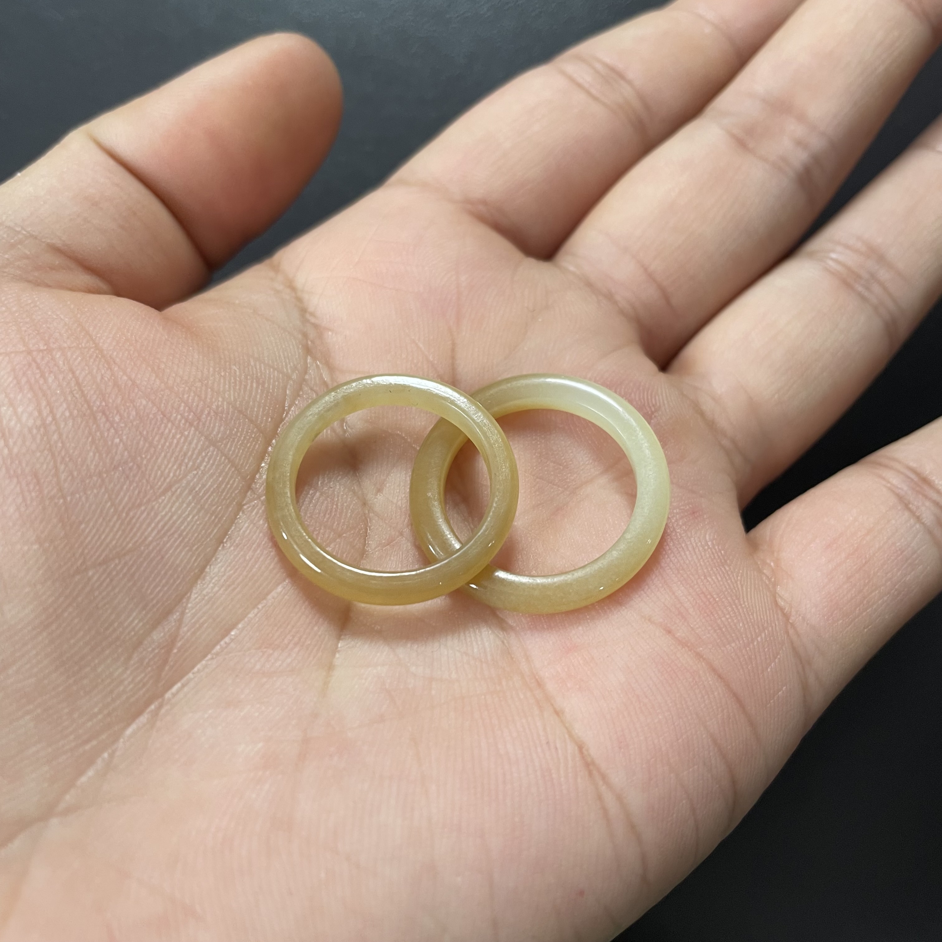 【德巧家】和田玉糖黄口戒圈（发一个，多样性发货）